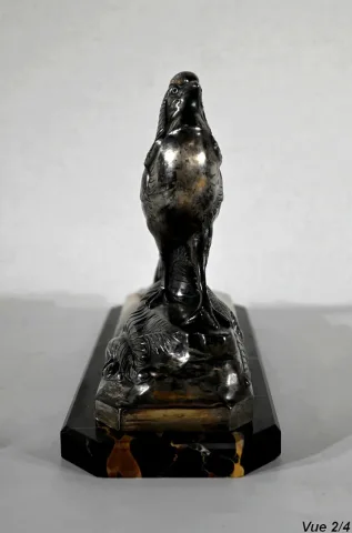 SILVER PLATE SCULPTURE signed Maurice FRECOURT