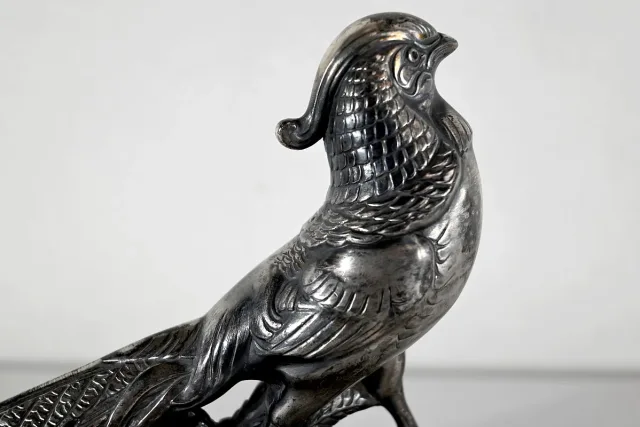 SILVER PLATE SCULPTURE signed Maurice FRECOURT