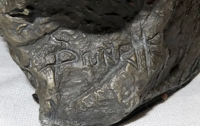 TINNEN ADELAAR gesigneerd P. BRUNELLE