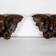 Paire d’Angelots en Bois Sculpté – Fin XIXe