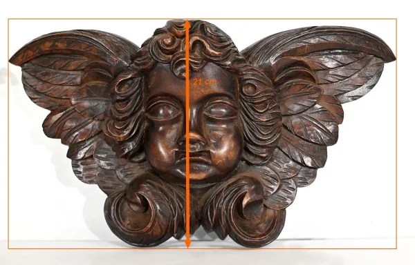 Paire d’Angelots en Bois Sculpté – Fin XIXe