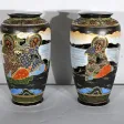 Paire de Vases Satsuma en Porcelaine du Japon – Début XXe
