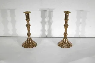 PAIR OF BRONZE  CANDLESTICKS