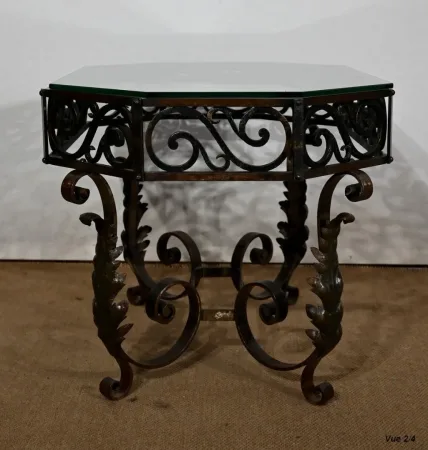 Table Basse en Fer Forgé – 1930