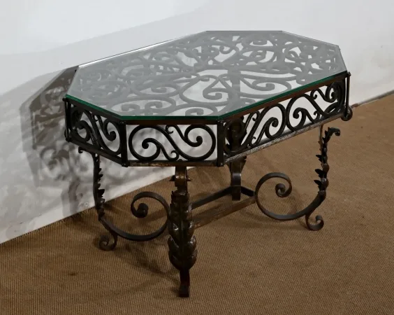 Table Basse en Fer Forgé – 1930