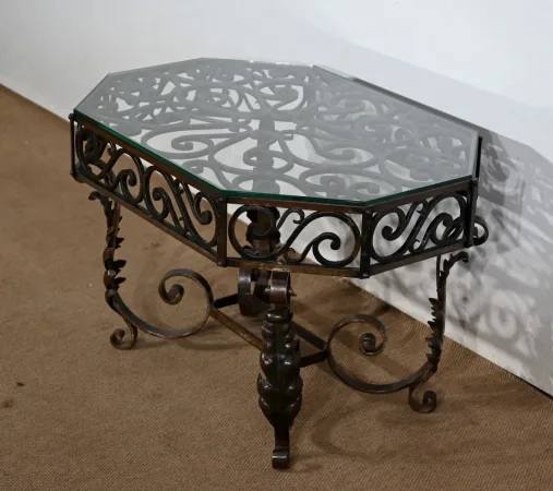 Table Basse en Fer Forgé – 1930