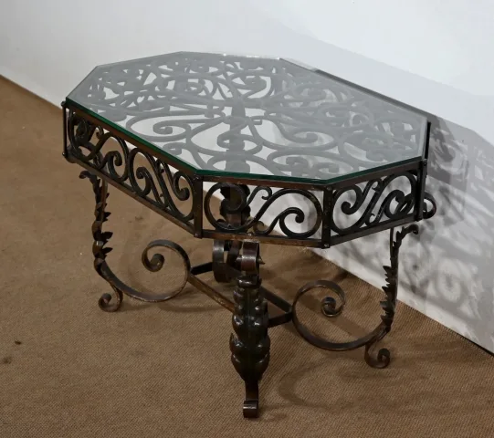 Table Basse en Fer Forgé – 1930