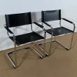 Paire de Fauteuils en Cuir et Métal Chromé, d’après M. Breuer – 1970