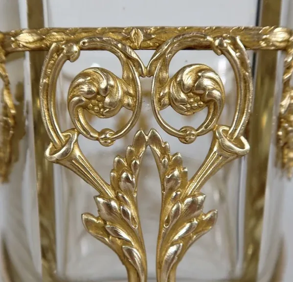 Petite Jardinière en Verre et Laiton, style Louis XVI – 1900