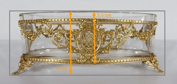 Petite Jardinière en Verre et Laiton, style Louis XVI – 1900