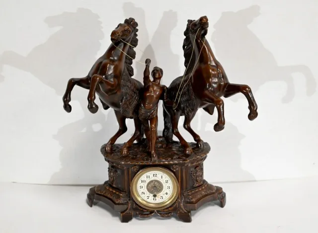 Ensemble de Cheminée "Les Chevaux de Marly", d’après G. Coustou – Début XXe
