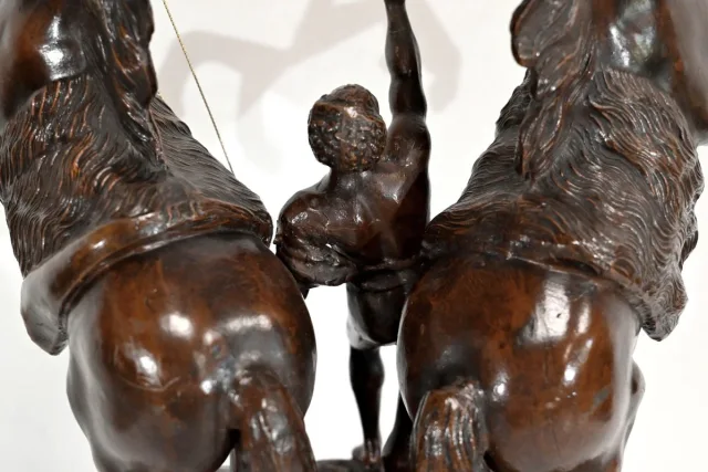 Ensemble de Cheminée "Les Chevaux de Marly", d’après G. Coustou – Début XXe
