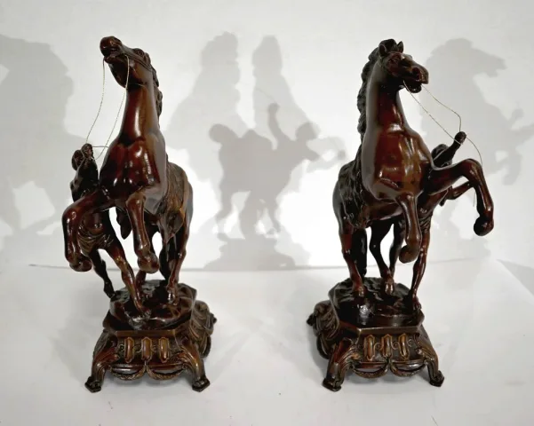Ensemble de Cheminée "Les Chevaux de Marly", d’après G. Coustou – Début XXe