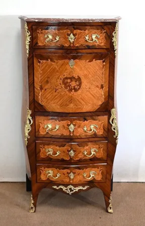 Secrétaire en Marqueteries, Transition Louis XV / Louis XVI – Fin XIXe