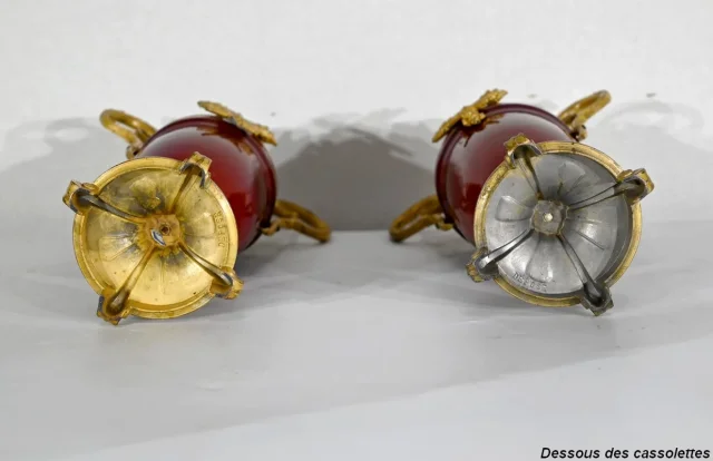 PAREJA DE CASSOLETTES ESTILO LUIS XVI