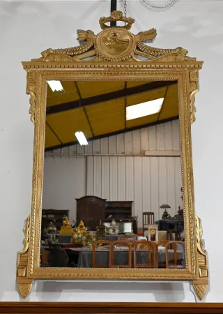 Miroir en Bois Doré, style Louis XVI – Fin XIXe