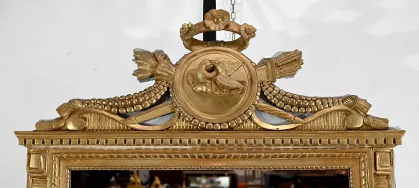 Miroir en Bois Doré, style Louis XVI – Fin XIXe