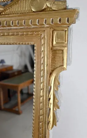 Miroir en Bois Doré, style Louis XVI – Fin XIXe