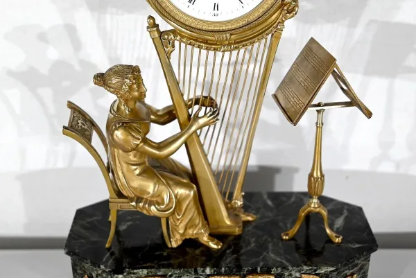 Garniture de Cheminée « La Harpiste » - XIXe