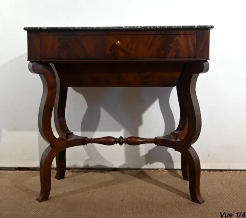Console Travailleuse en Acajou, époque Restauration – Début XIXe