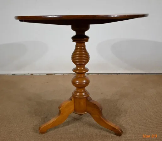 Guéridon en Noyer Massif, style Louis Philippe – 2ème moitié du XIXe