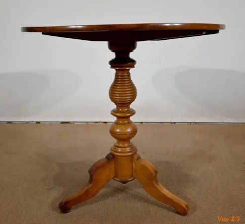 Guéridon en Noyer Massif, style Louis Philippe – 2ème moitié du XIXe