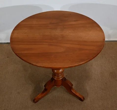 Guéridon en Noyer Massif, style Louis Philippe – 2ème moitié du XIXe