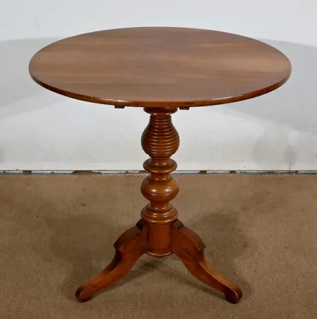 Guéridon en Noyer Massif, style Louis Philippe – 2ème moitié du XIXe