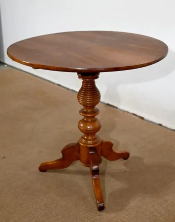 Guéridon en Noyer Massif, style Louis Philippe – 2ème moitié du XIXe