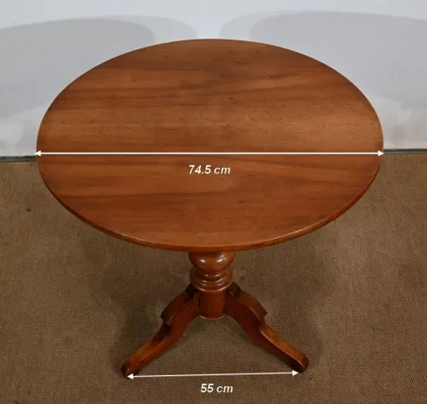 Guéridon en Noyer Massif, style Louis Philippe – 2ème moitié du XIXe