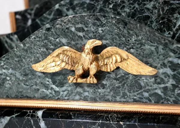 Rare Nécessaire de Bureau en Marbre et Bronze, style Empire – 2ème moitié du XIXe