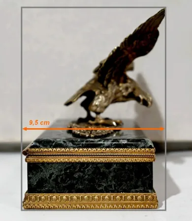Rare Nécessaire de Bureau en Marbre et Bronze, style Empire – 2ème moitié du XIXe