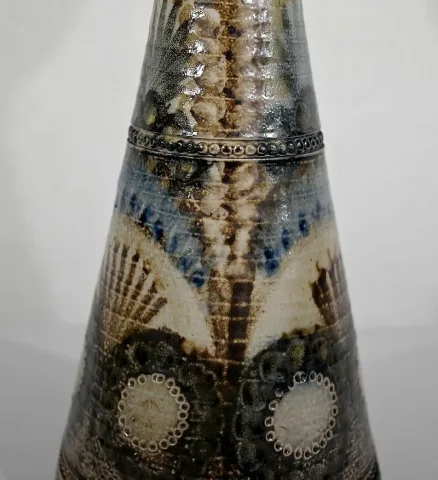 SALT SANDSTONE VASE signiert JC COURJAULT für KERALUC, QUIMPER