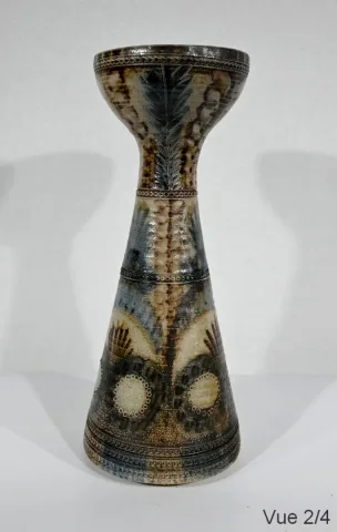 SALT SANDSTONE VASE signiert JC COURJAULT für KERALUC, QUIMPER