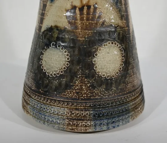 SALT SANDSTONE VASE signiert JC COURJAULT für KERALUC, QUIMPER