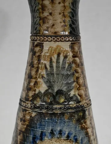 SALT SANDSTONE VASE signiert JC COURJAULT für KERALUC, QUIMPER