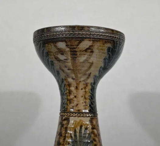 SALT SANDSTONE VASE signiert JC COURJAULT für KERALUC, QUIMPER