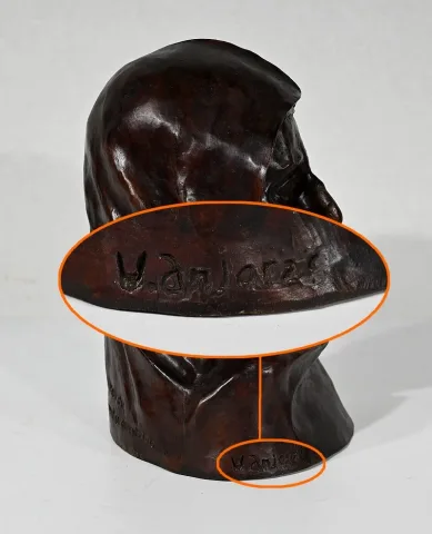 Bronze « Luca Pacioli » de V. Anjoras – XXe