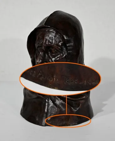 BRONZE OF LUCA PACIOLI by VALERIE ANJORAS