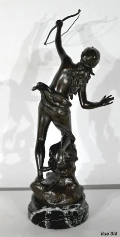 BRONZE OF DIANA THE HUNTRESS signed J. GARNIER