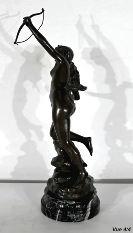 BRONZE OF DIANA THE HUNTRESS signed J. GARNIER