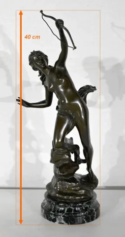 BRONZE OF DIANA THE HUNTRESS signed J. GARNIER