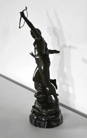 BRONZE OF DIANA THE HUNTRESS signed J. GARNIER