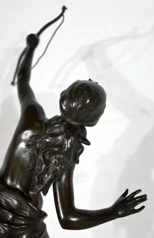 BRONZE OF DIANA THE HUNTRESS signed J. GARNIER
