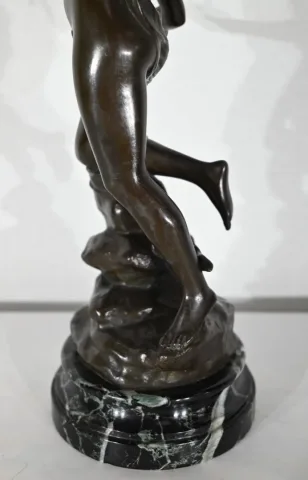 BRONZE OF DIANA THE HUNTRESS signed J. GARNIER