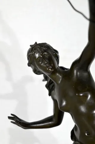 BRONZE OF DIANA THE HUNTRESS signed J. GARNIER
