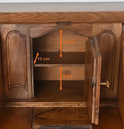 Commode Scriban en Noyer, époque Louis XV – Fin XVIIIe