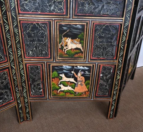 Paravent Indien Quatre Feuilles, Rajasthan – Début XXe