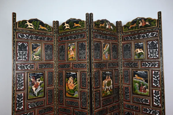 Paravent Indien Quatre Feuilles, Rajasthan – Début XXe