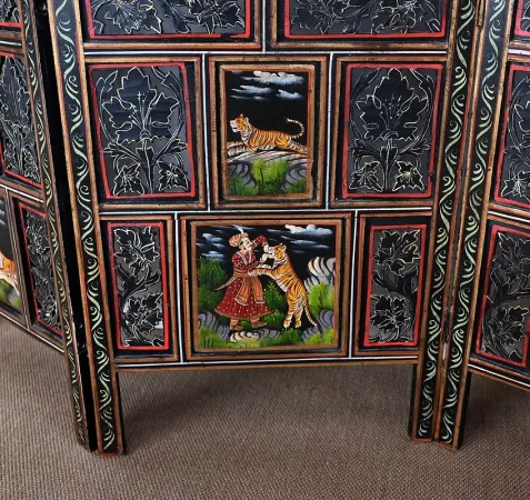 Paravent Indien Quatre Feuilles, Rajasthan – Début XXe